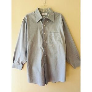BROOKS BROTHERS Sz 17.5 / 33 Non‎ Iron Friday Shirt Poplin Cotton Light Blue